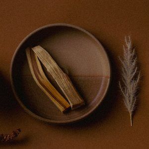 Handmade Ceramic Burn Dish, Palo Santo Holder Plate, Incense Burner, Sage Smudge